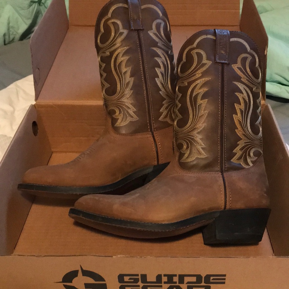 Guide Gear 12” Cowboy Boots Tan & Brown